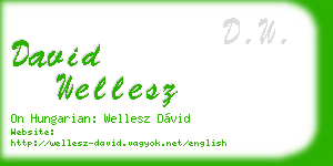david wellesz business card