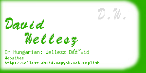 david wellesz business card